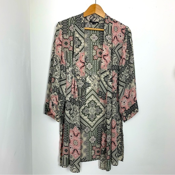 Tahari Boho Print Kimono - Picture 1 of 8